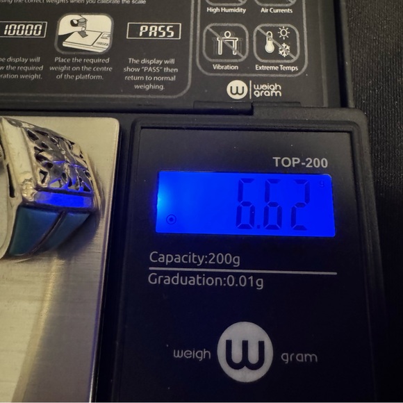 Vintage Turquoise Inlay Signet Ring Sterling Silver Southwest Style Size 7.5 - Picture 6 of 7